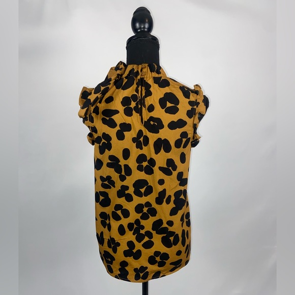 Blouse Animal Print Ink Blot Top Blouse Small WhoWhatWear - Picture 5 of 8